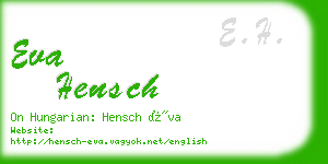 eva hensch business card